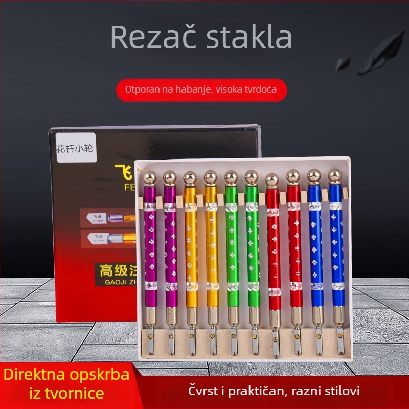 Prijenosni ručni kotačasti rezač stakla – za kućnu upotrebu, rezanje stakla i pločica