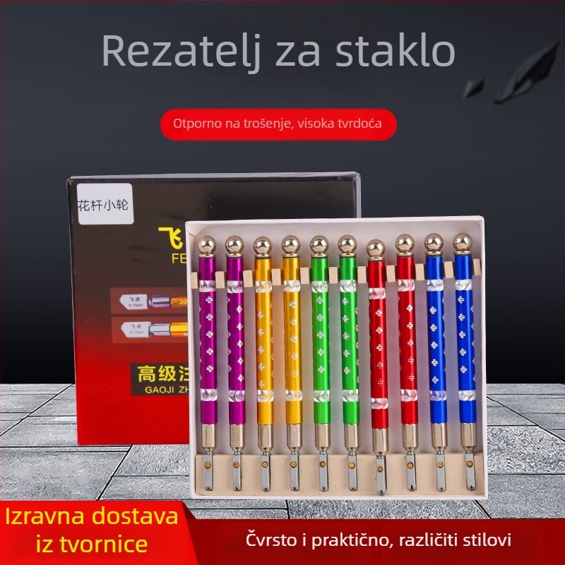 Prijenosni ručni kotačasti rezač stakla – za kućnu upotrebu, rezanje stakla i pločica