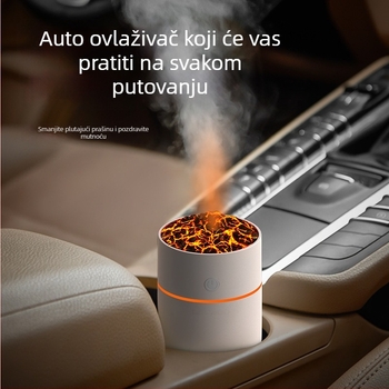 Mini USB ultrazvučni ovlaživač zraka, oblik šalice vulkana, za dom i automobil, 1 izlaz magle, spremnik ≤0,5 L, pogodan za prostorije do 10 m², USB napajanje, 2 W, difuzor mirisa