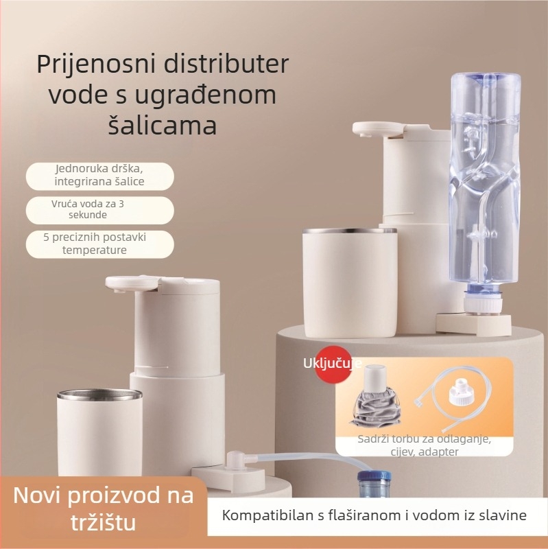 Prijenosni dispenzer za vruću vodu, vertikalni dizajn, 220V, 2000W, zaslon temperature i inteligentna kontrola temperature