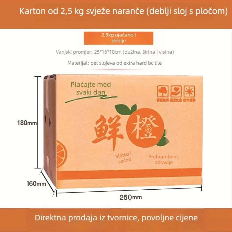 Valoviti karton za pakiranje, debljina 10, ojačan i tvrd, standardan ravni karton, konstrukcija ravne kutije