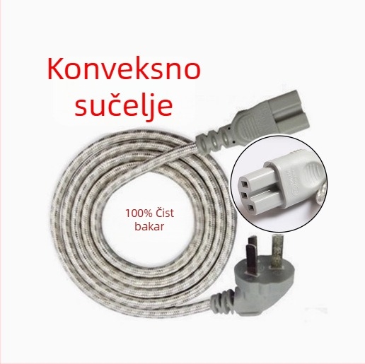 Kabel s tri utičnice za rižar i električno kuhalo – BULL, Novi nacionalni standard, napajni utikač