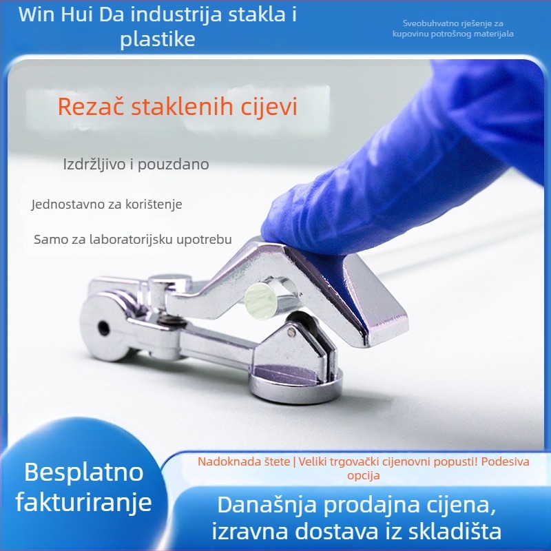 Rezač staklenog cijevi s kolutnom oštricom — ručni rezni alat za školsku laboratoriju — Huida