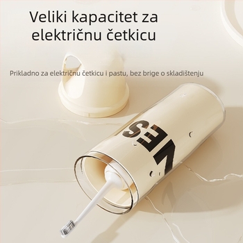 Putni 3-u-1 higijenski set: čašica za ispiranje, četkica za zube i spremnik za pastu – plastika, tisk logotipa moguć, prilagodba