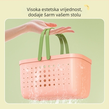 Prijenosna košarica za kupaonicu za kozmetiku i šampon, plastična košara za tuš