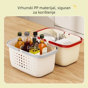 Prijenosna košarica za kupaonicu za kozmetiku i šampon, plastična košara za tuš