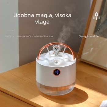 Mini USB stolni ovlaživač zraka s noćnim svjetlom, tih rad, spremnik 0.5–1 L, 2–8 sati tajmera