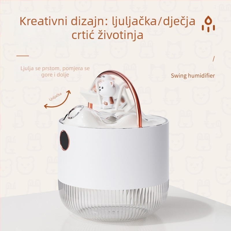 Mini USB stolni ovlaživač zraka s noćnim svjetlom, tih rad, spremnik 0.5–1 L, 2–8 sati tajmera