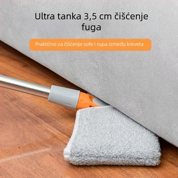 Prošireni mop za zidove s teleskopskom ručkom – glava od mikrovlakna, nehrđajući čelik, dvostruki pogon, valjkasti mehanizam stiskanja, Qianxili