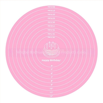 Silikonska kružna podloga za tijesto i okretna pločica za ukrašavanje torti — marka simois, silikon, crtani motiv s ljestvicom, mogućnost prilagođavanja