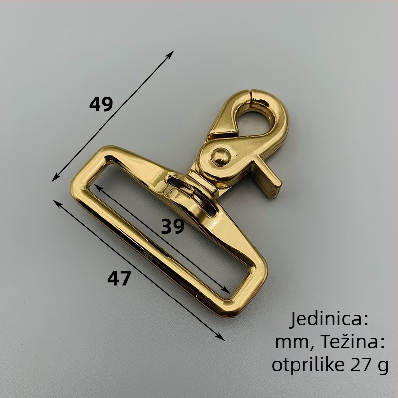 Hardver za torbe: kukica od cinkove legure i lobster kopča za kaišu; gradski minimalistički stil; model XBB026; otporan na habanje; marka Broken copper.