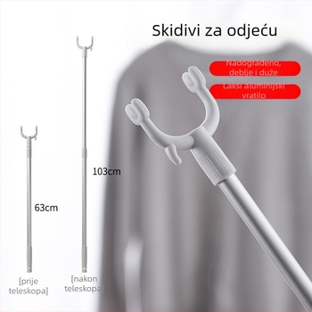 Držač za odjeću od metala, za sušenje na balkonu, Qizhong, moderni minimalistički stil