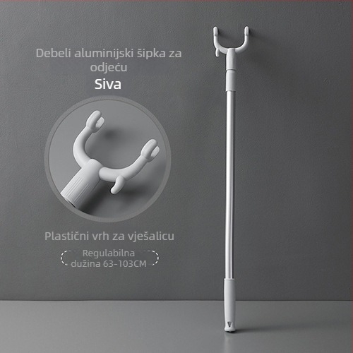 Držač za odjeću od metala, za sušenje na balkonu, Qizhong, moderni minimalistički stil