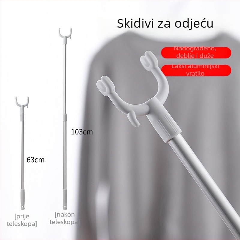 Držač za odjeću od metala, za sušenje na balkonu, Qizhong, moderni minimalistički stil