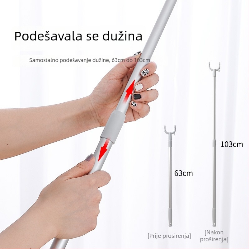 Držač za odjeću od metala, za sušenje na balkonu, Qizhong, moderni minimalistički stil