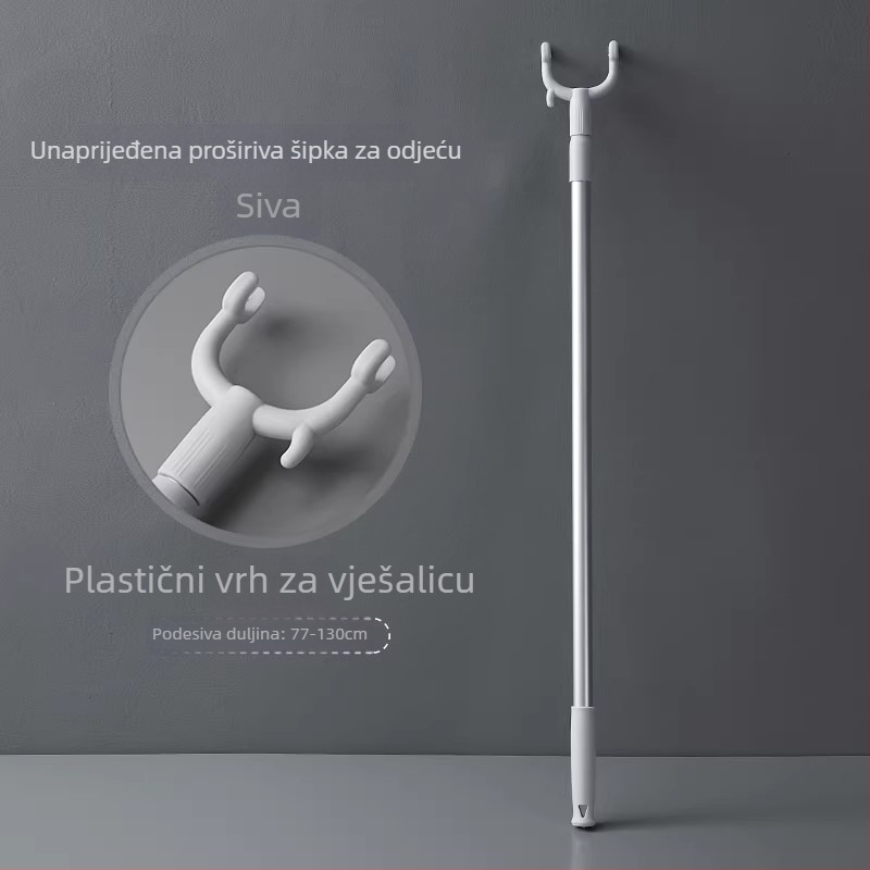 Držač za odjeću od metala, za sušenje na balkonu, Qizhong, moderni minimalistički stil