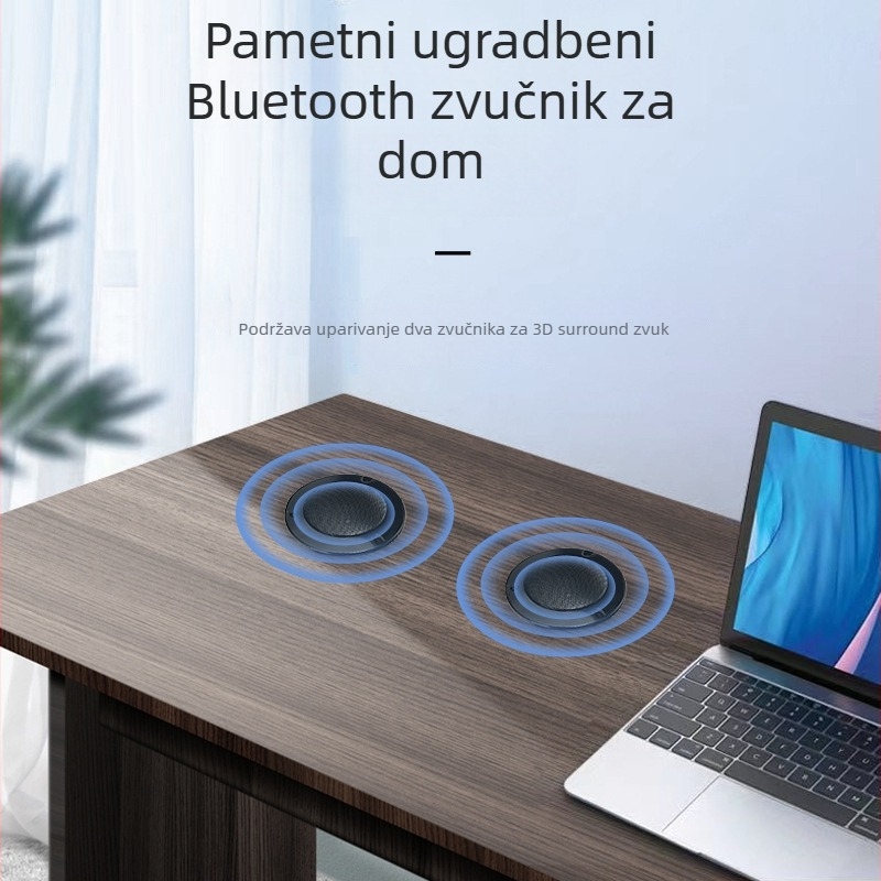 Ugrađeni Bluetooth zvučnički sustav s dva zvučnika, Bluetooth 5.0, 10W, USB napajanje, glasovne upute