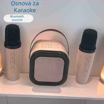 K12 Bežični Bluetooth Karaoke Zvučnik s Ugrađenim Mikrofonom — All-in-One Kućni KTV Sustav, 1 Zvučnik, 3W, Bluetooth 5.0, 20 Hz–20 kHz, SNR ≥70 dB