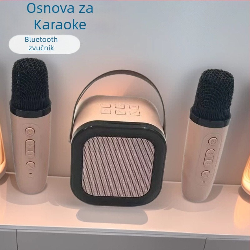 K12 Bežični Bluetooth Karaoke Zvučnik s Ugrađenim Mikrofonom — All-in-One Kućni KTV Sustav, 1 Zvučnik, 3W, Bluetooth 5.0, 20 Hz–20 kHz, SNR ≥70 dB