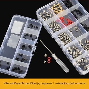 Kutija vijaka za računalo – udubljena glava, crno oksidirano, 304 nehrđajući čelik, klasa 6.8, nacionalni standard