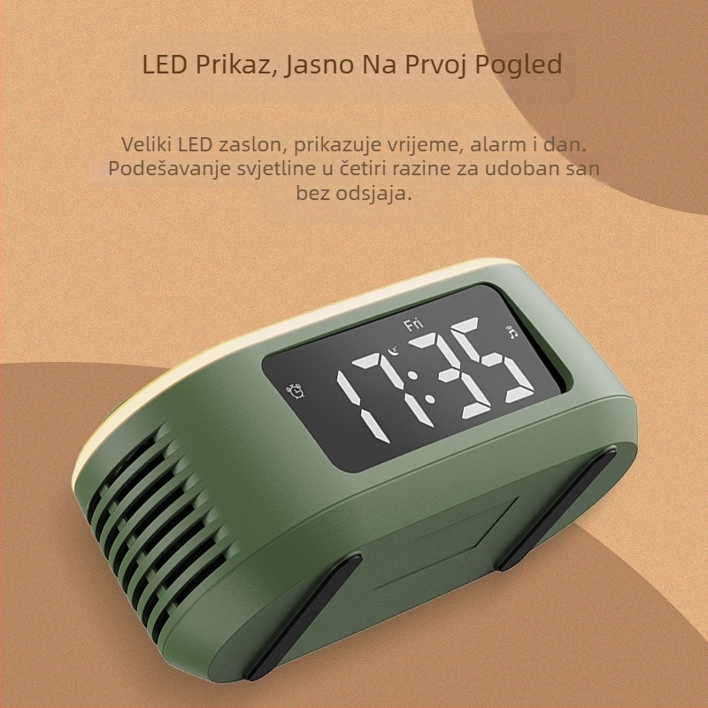 Bluetooth 5.3 alarmni zvučnik s LED zaslonom, dualni zvučnici, ugrađena baterija 2000–4000mAh i RGB atmosfera osvjetljenje