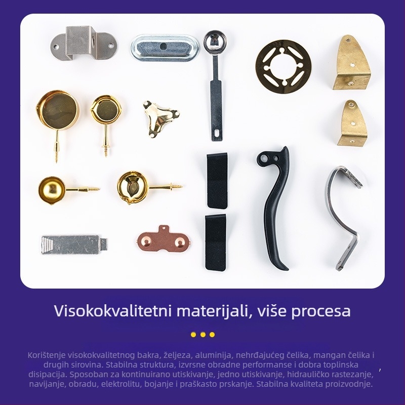 Listovite metalne dijelovi štancanja — materijali: nehrđajući čelik, bakar, željezo, aluminij, galvanizirani lim; obradba: metalno oblikovanje; prilagodljivo prema zahtjevima kupca; šifra proizvoda TW-006; marka Taiwei