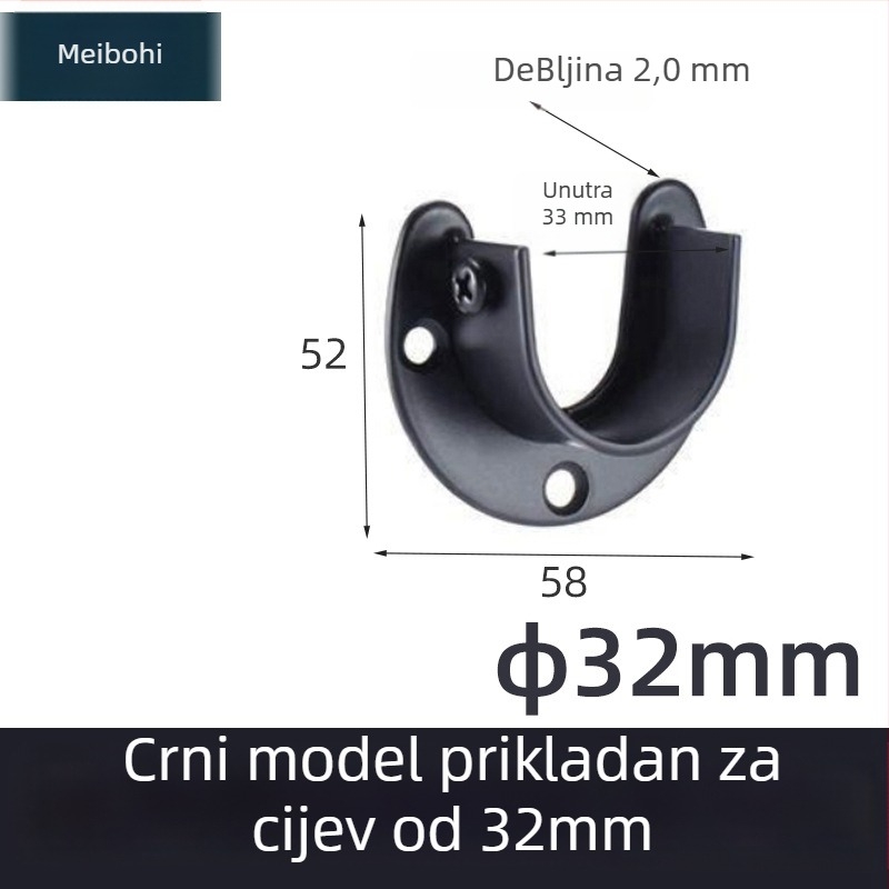Wan Cheng prirubni sjedalo 090 za okruglu cijev, nehrđajući čelik