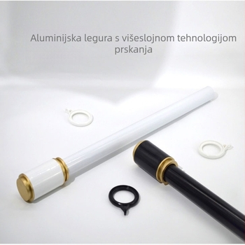 Qingling aluminijska šina za zavjese – kompletan set, tihi rad, prilagodljivo, stil modernog minimalističkog dizajna