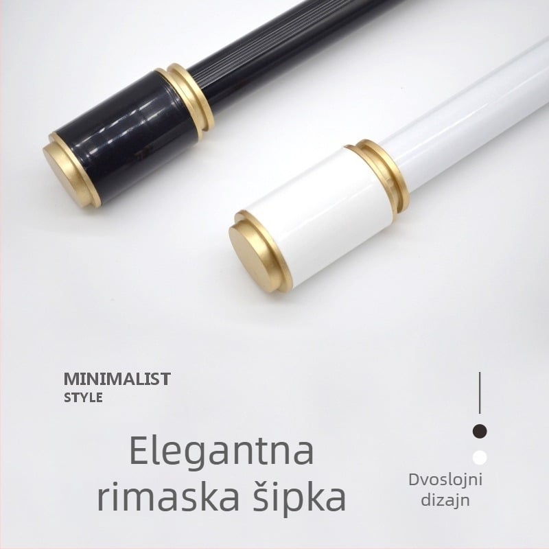 Qingling aluminijska šina za zavjese – kompletan set, tihi rad, prilagodljivo, stil modernog minimalističkog dizajna