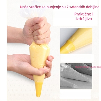 Set od 50 jednokratnih vrećica za ukrašavanje, debelih, s kalupima za kekse i alatima za pečenje (PE)