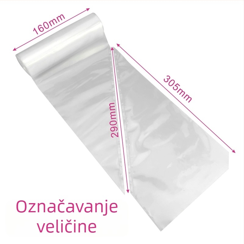 Set od 50 jednokratnih vrećica za ukrašavanje, debelih, s kalupima za kekse i alatima za pečenje (PE)