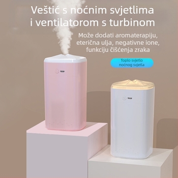 Kućni i automobilski aromatski difuzor s noćnim osvjetljenjem, USB napajanje, 0,5 L spremnik, 1 izlaz magle, tih rad, pogodno za prostorije do 10 m²