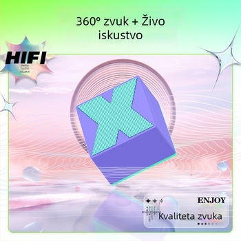 X1 Bežični Bluetooth zvučnik – kućni i vanjski prijenosni zvučnik s subwooferom, 5W, Bluetooth 5.3, 100Hz-20kHz, domet 10 m