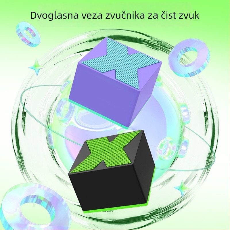 X1 Bežični Bluetooth zvučnik – kućni i vanjski prijenosni zvučnik s subwooferom, 5W, Bluetooth 5.3, 100Hz-20kHz, domet 10 m