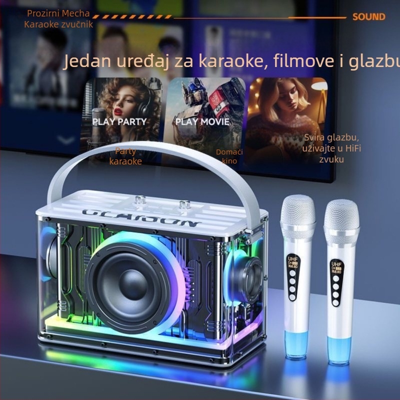 Bluetooth zvučni sustav s 3 zvučnika, ugrađena baterija, 30W, Bluetooth 5.3, frekvencijski raspon 100 Hz–20 kHz