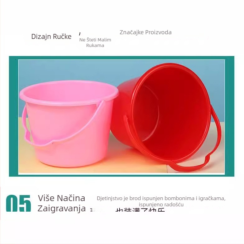 Huazhi set plažnih igračaka za djecu, plastične kantice za vodu i pijesak, PP materijal, pogodno za djecu 4–6 godina, 3C certifikat 2019152203025839