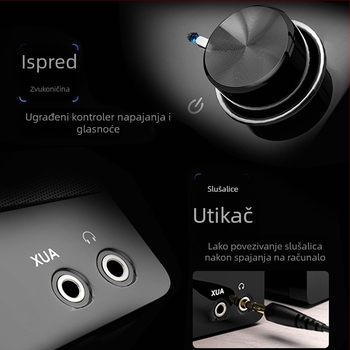 M4 USB računarski zvučnik s dva zvučnika, kućište od inženjerskog plastičnog materijala