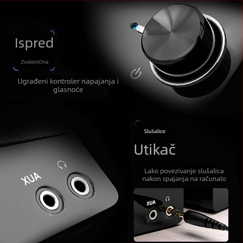 M4 USB računarski zvučnik s dva zvučnika, kućište od inženjerskog plastičnog materijala