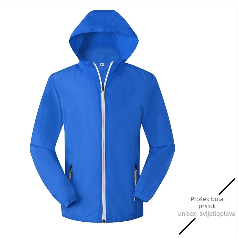 Jakna s dugim rukavima, sportski stil, rever ovratnik, zatvarač, debeli materijal 100% poliester, prilagođeni kroj, bočne džepove, za sve sezone