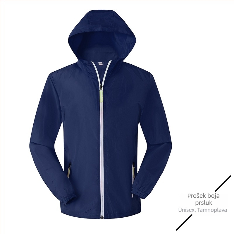 Jakna s dugim rukavima, sportski stil, rever ovratnik, zatvarač, debeli materijal 100% poliester, prilagođeni kroj, bočne džepove, za sve sezone