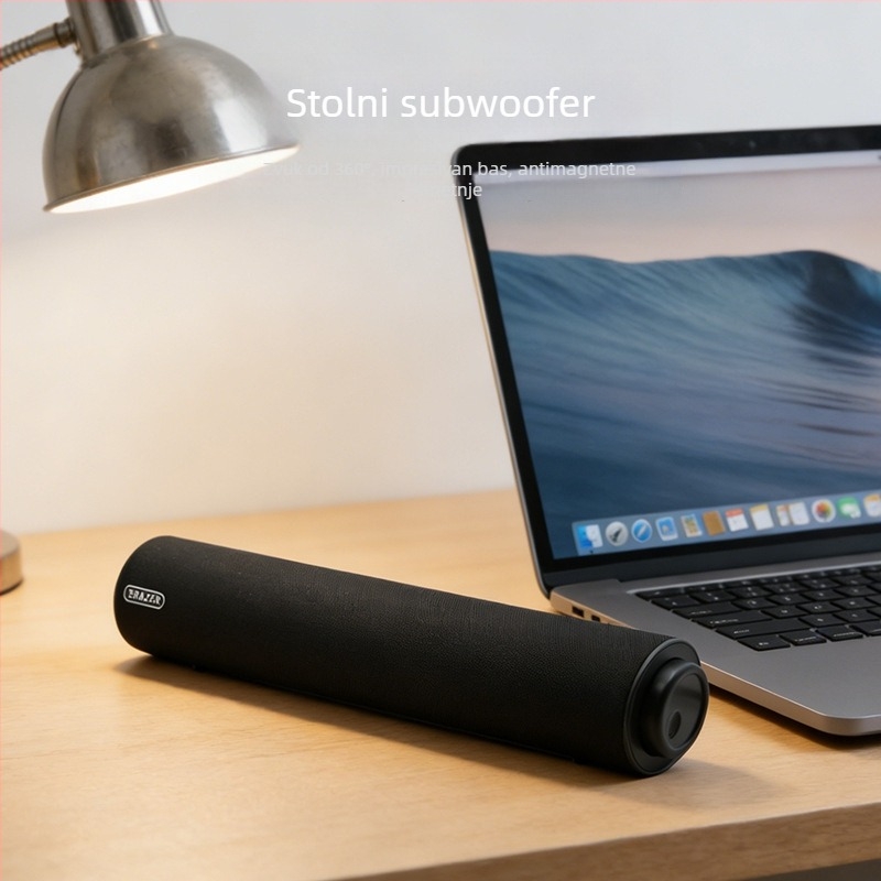 Desktop zvučnik s 3 zvučnika, Bluetooth 5.3, USB-C napajanje, frekvencijski raspon 35 Hz–16 kHz, 360° surround zvuk