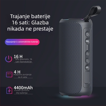 Prijenosni Bluetooth zvučnik 40W s LED osvjetljenjem, IPX6 vodootpornost, ugrađena baterija 6000mAh, Bluetooth 5.0, frekvencijski raspon 20Hz-20kHz
