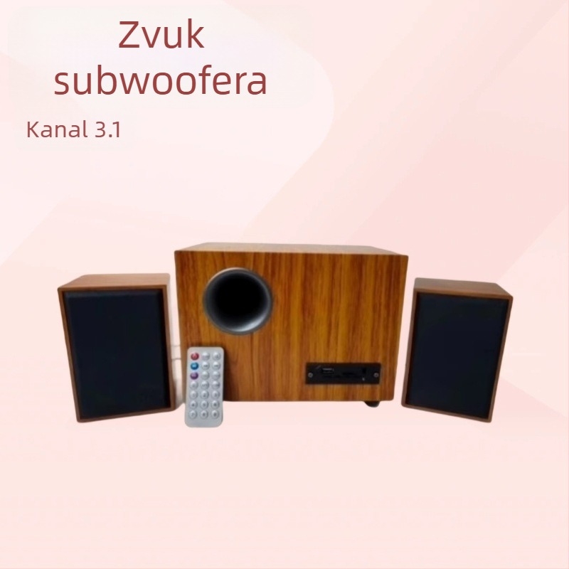 Ft-3903 2.1-kanalni stolni PC zvučni sustav s USB-om, Bluetoothom, MP3 reprodukcijom, drveno kućište