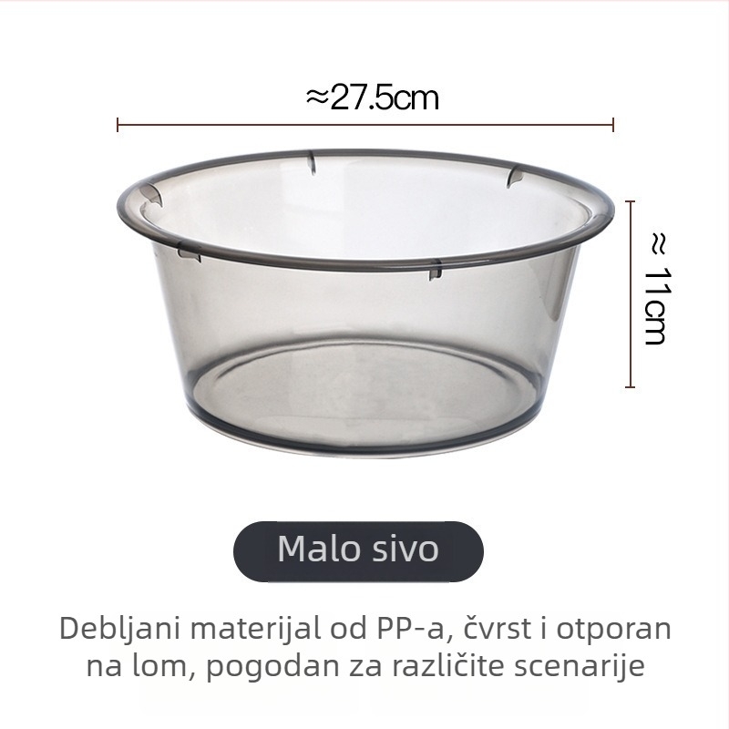 PP plastična posuda za pranje lica, velika kapaciteta, jednostavan dizajn, čvrsta izdržljiva konstrukcija
