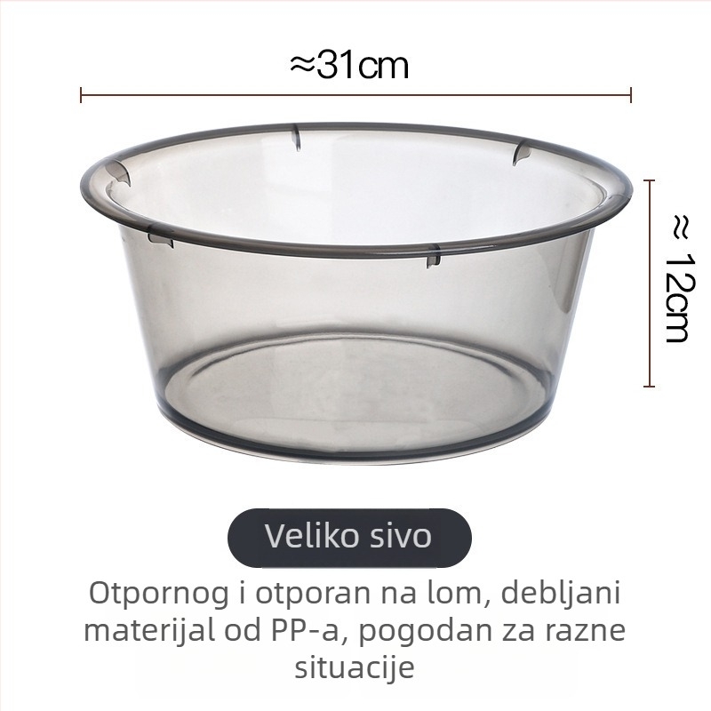 PP plastična posuda za pranje lica, velika kapaciteta, jednostavan dizajn, čvrsta izdržljiva konstrukcija