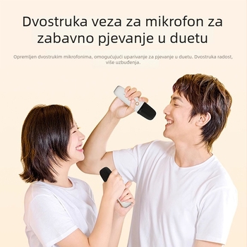 Bluetooth karaoke zvučnik s bežičnim mikrofonom za kućnu i vanjsku upotrebu