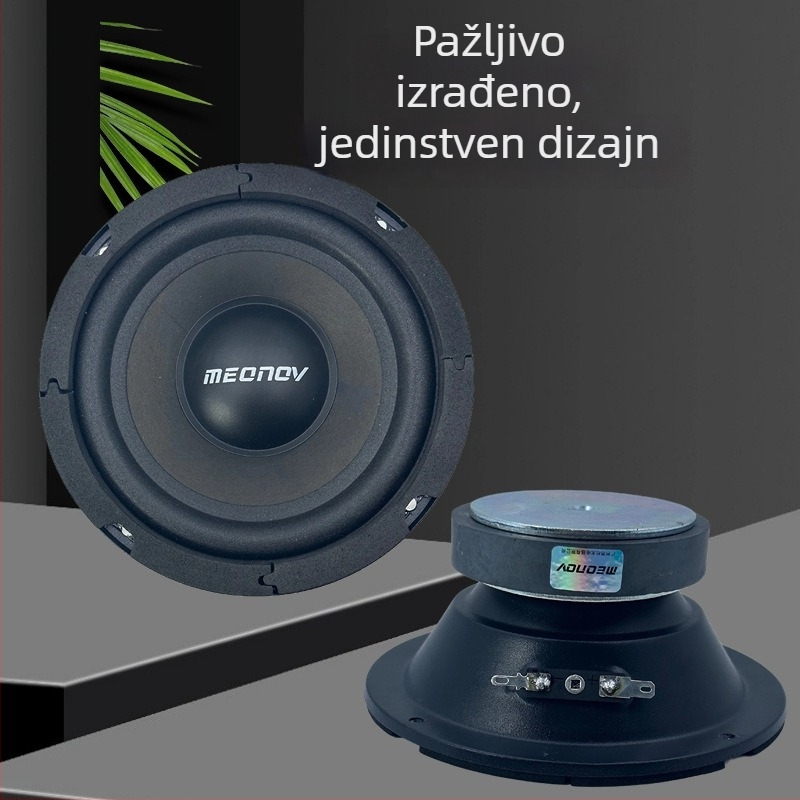 MEONOV zatvoren okvir srednjetonski HiFi podni zvučnik za kućni kino, membrana od materijala bez papira, vanjski magnetski sustav