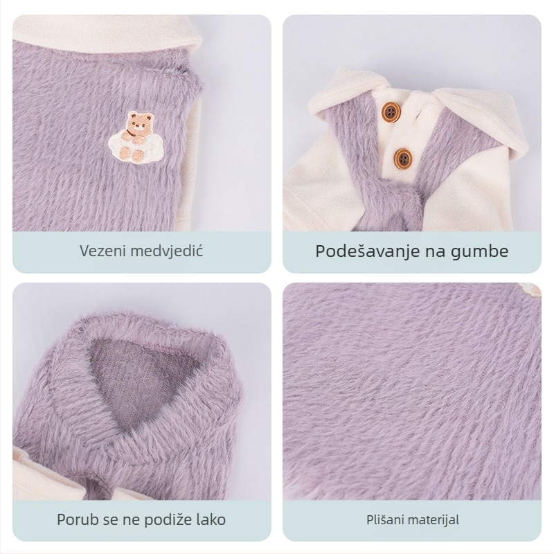 Odjeća za pse s dvonožnim dizajnom, poliester, unisex