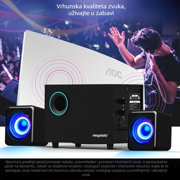 Q9 2.1 računalski zvučnik sa subwooferom, Bluetooth, USB napajanje, MP3 reprodukcija, 3D surround zvuk