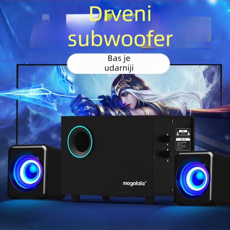 Q9 2.1 računalski zvučnik sa subwooferom, Bluetooth, USB napajanje, MP3 reprodukcija, 3D surround zvuk